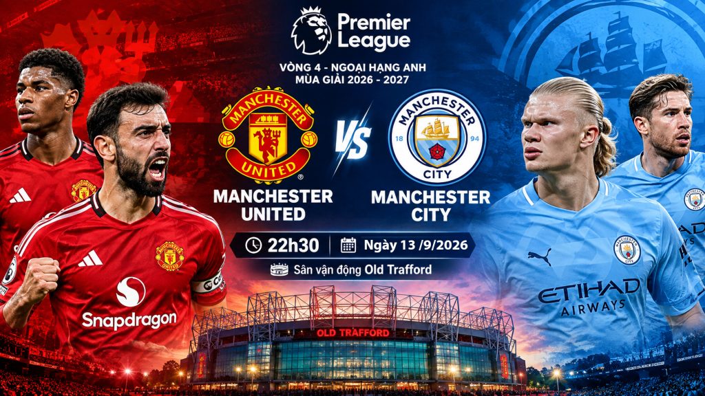 Nhận định MU vs Man City 22h30 ngày 13/9/2026: Sức nóng Old Trafford | OK9